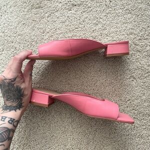 Pink Leather Aldo Sandals